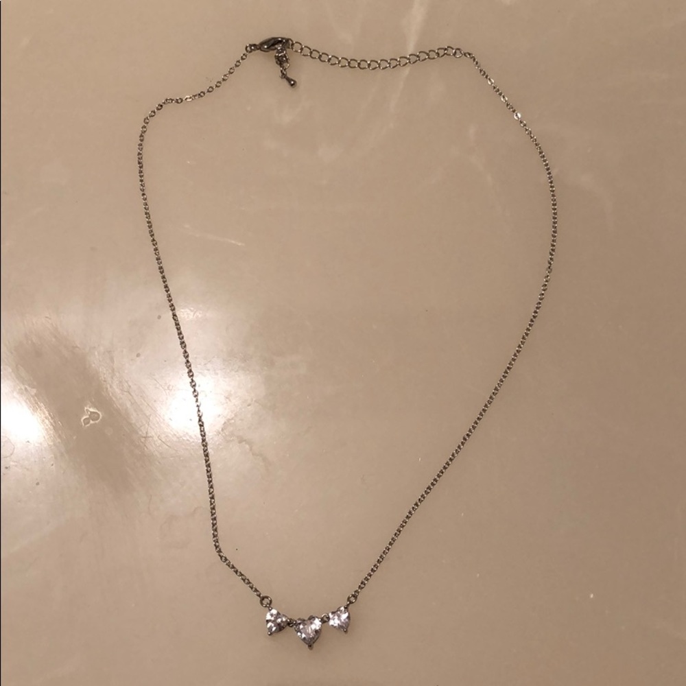 3 Diamond heart necklace